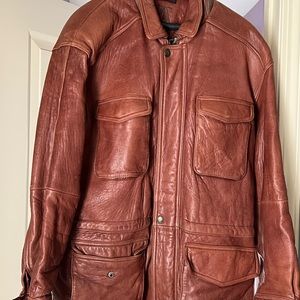 Vintage rust colored leather jacket
